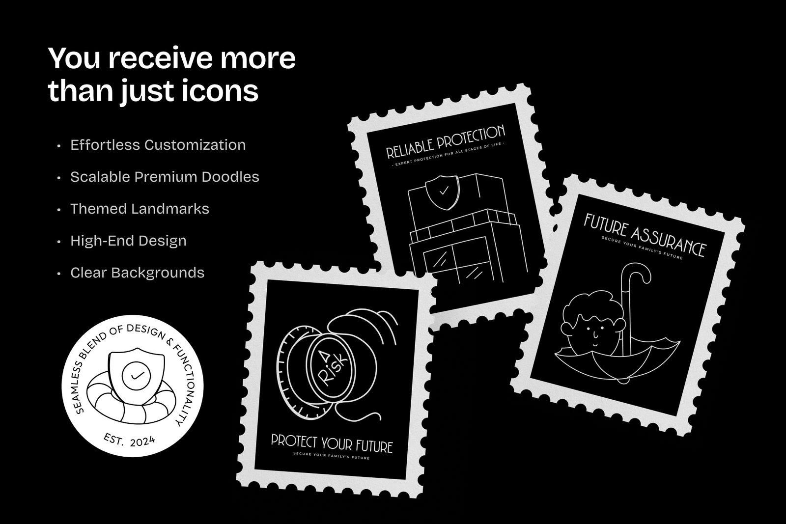 Insurance Doodles Icon Set