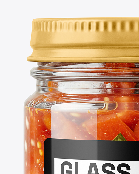 Jar with Tomato Bruschetta Mockup