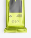 Glossy Metallic Snack Package Mockup