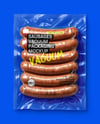 Clear Plastic Flow-Pack with Sausages Mockup