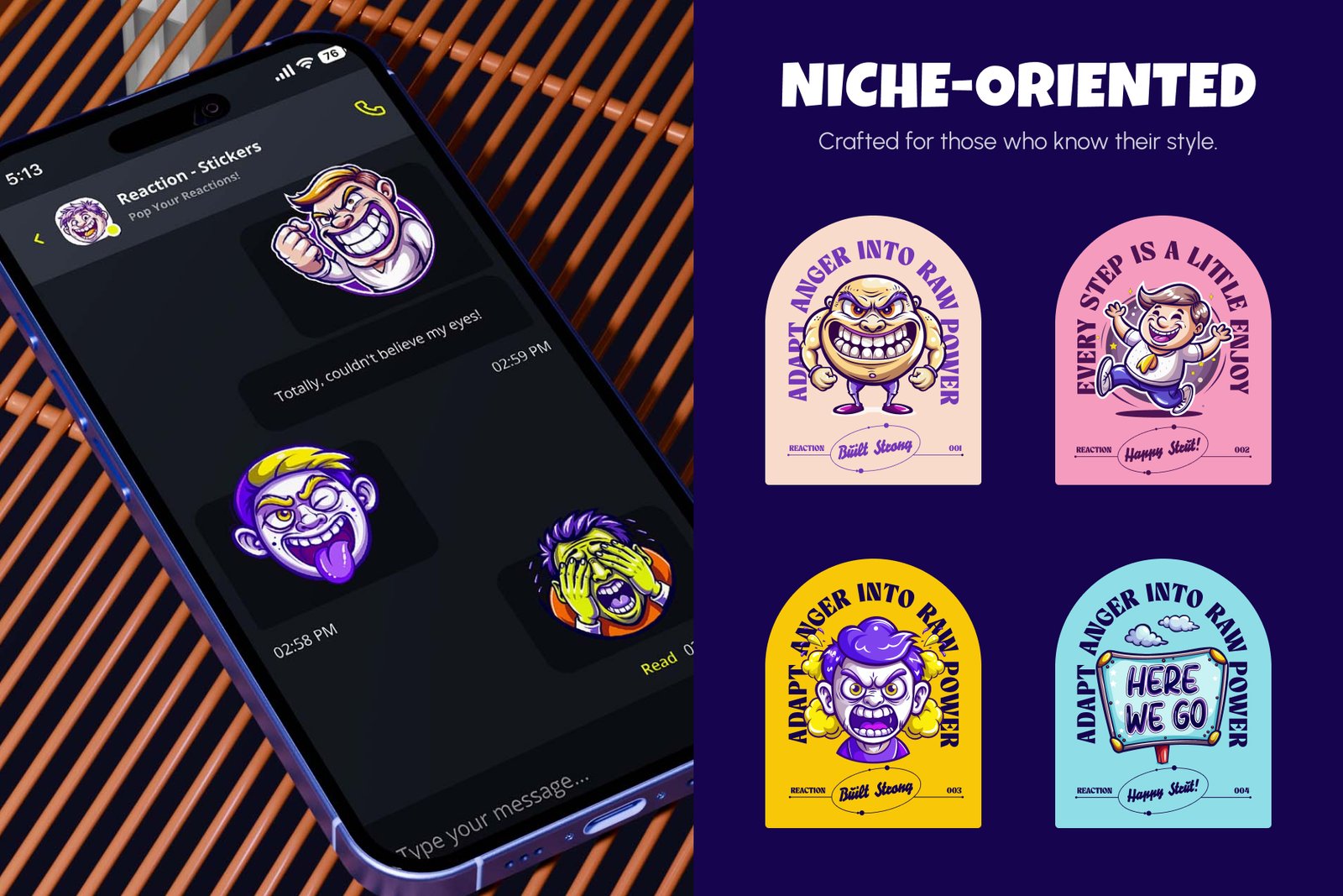 Reaction Stickers Set