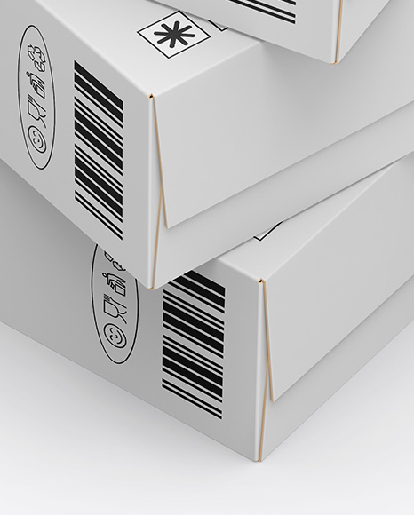 Three Paper Boxes Mockup