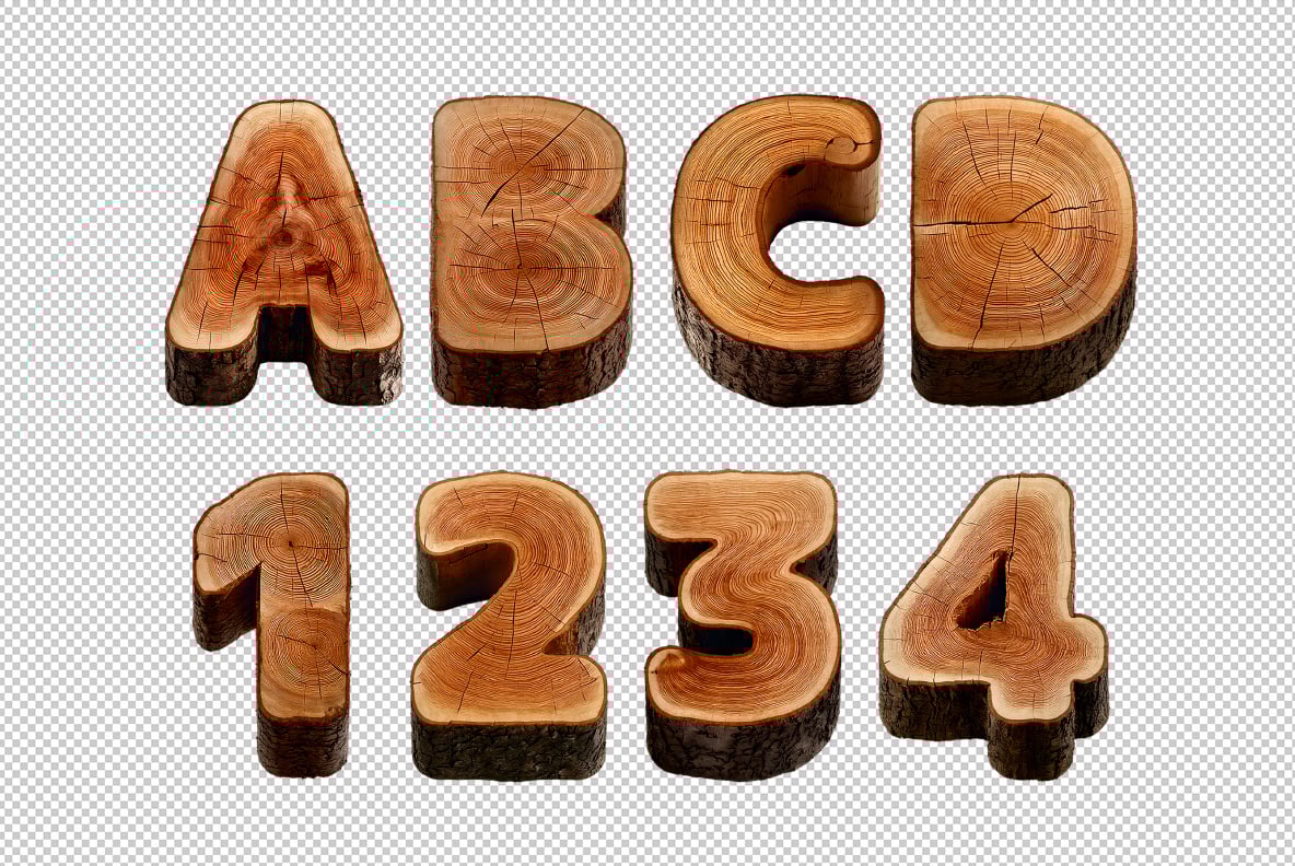 Wooden Logs Font