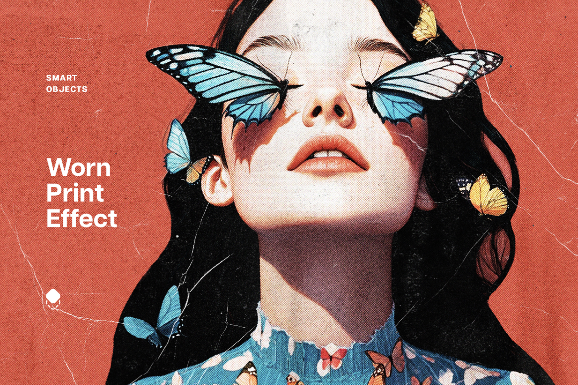Vintage Worn Print Effect