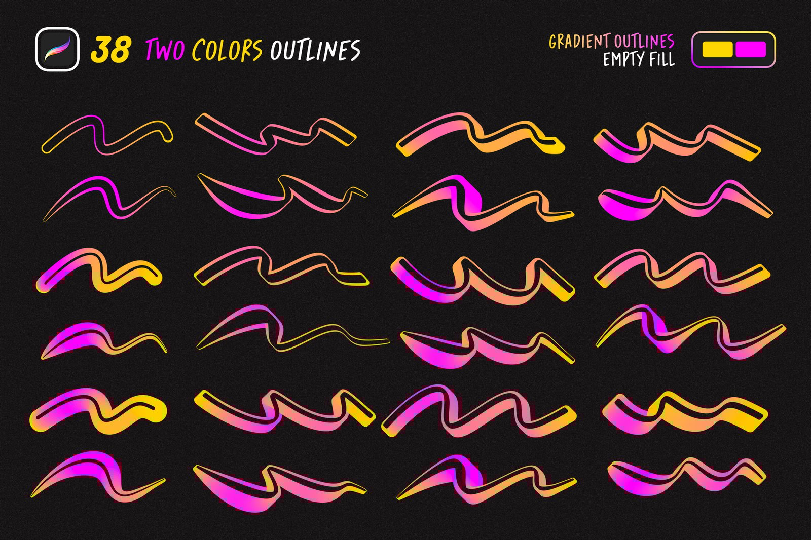 Outline Procreate Brushes