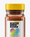 Glass Jar with Cajun Seasoning Mockup
