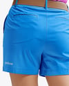 Woman Wearing Golf Shirt and Shorts Mockup