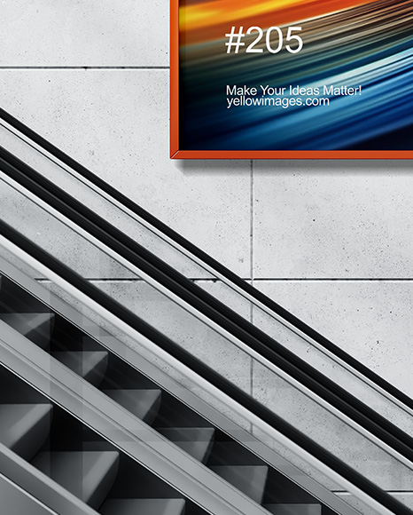 Framed Poster on a Wall Mockup