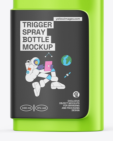 Matte Trigger Spray Bottle Mockup