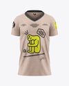 Kids Heather V-Neck T-Shirt Mockup - Front View