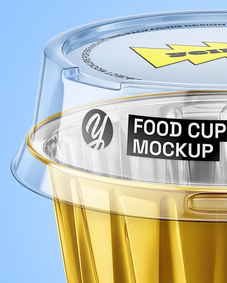 Aluminium Foil Cup with Clear Plastic Cup Mockup