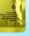 Glossy Metallic Sachet Mockup