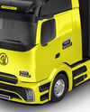 Semi Trailer Truck Mockup - Half Side View