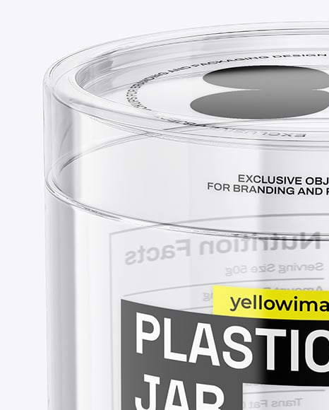 Clear Plastic Tube Mockup