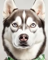 Husky Wearing a Bandana Mockup