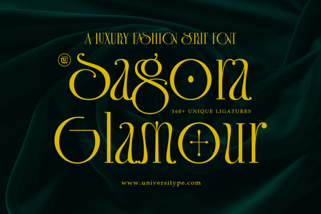 UT Sagora Glamour - A Luxury Serif Font - Design