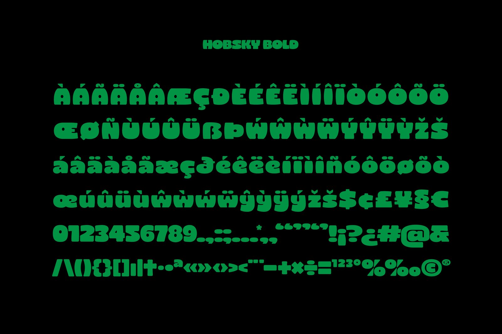 Hobsky - Bold Font