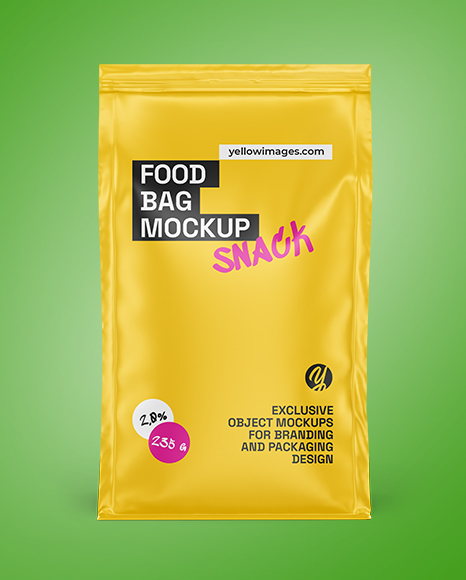 Matte Food Bag Mockup