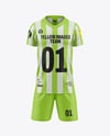 Kids V-Neck Sports Kit Mockup - Front View