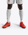 Black Man Wearing Full Soccer Kit Mockup