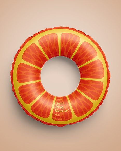 Matte Swim Ring Mockup - Top View
