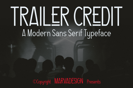 Trailer Credit Font - Condensed font