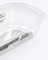 Clear Plastic Container with Glossy Plastic Lid Mockup