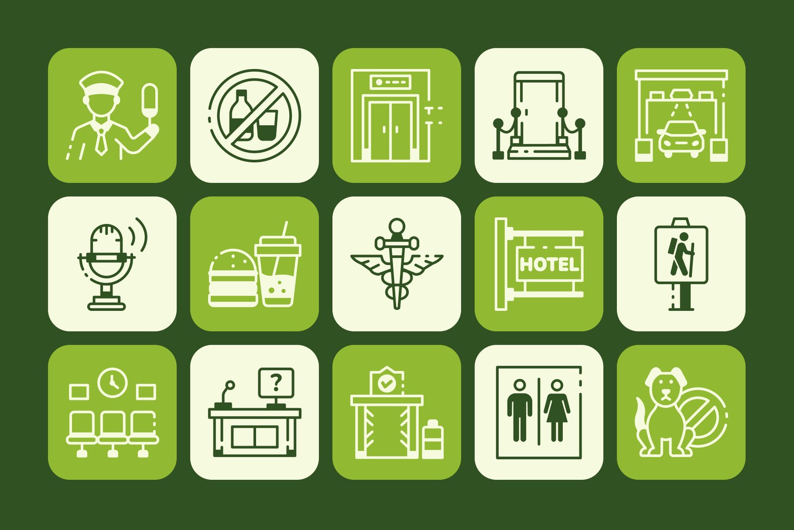Wayfinding and Guidance Icons