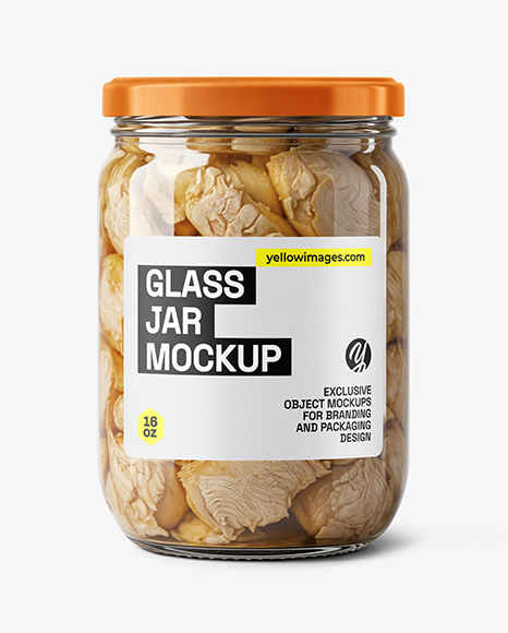 Canned Chicken Jar Mockup - Metal can mockup