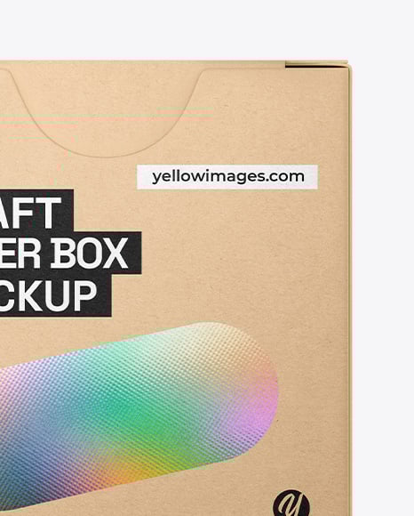 Kraft Box Mockup - Front View