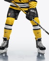 Man Wearing Full Ice Hockey Kit Mockup
