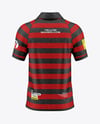 Men's Heather Raglan Polo Shirt Mockup - Back View