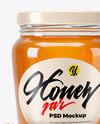 Glass Jar with Acacia Honey Mockup
