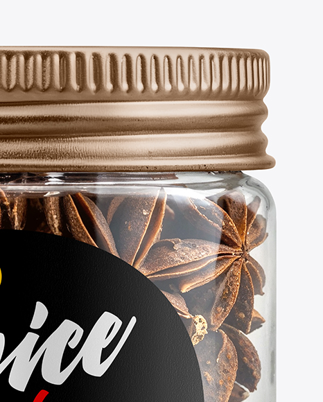 Plastic Jar with Star Anise Mockup