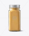 Clear Glass Jar with Ground Ginger Mockup