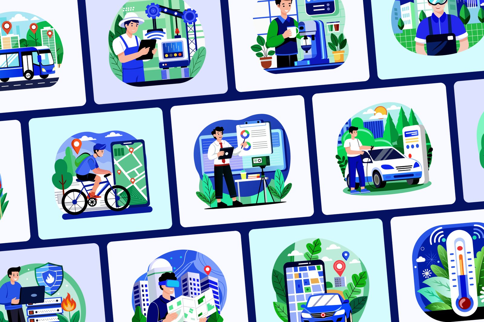 IOT Devices Illustration Set