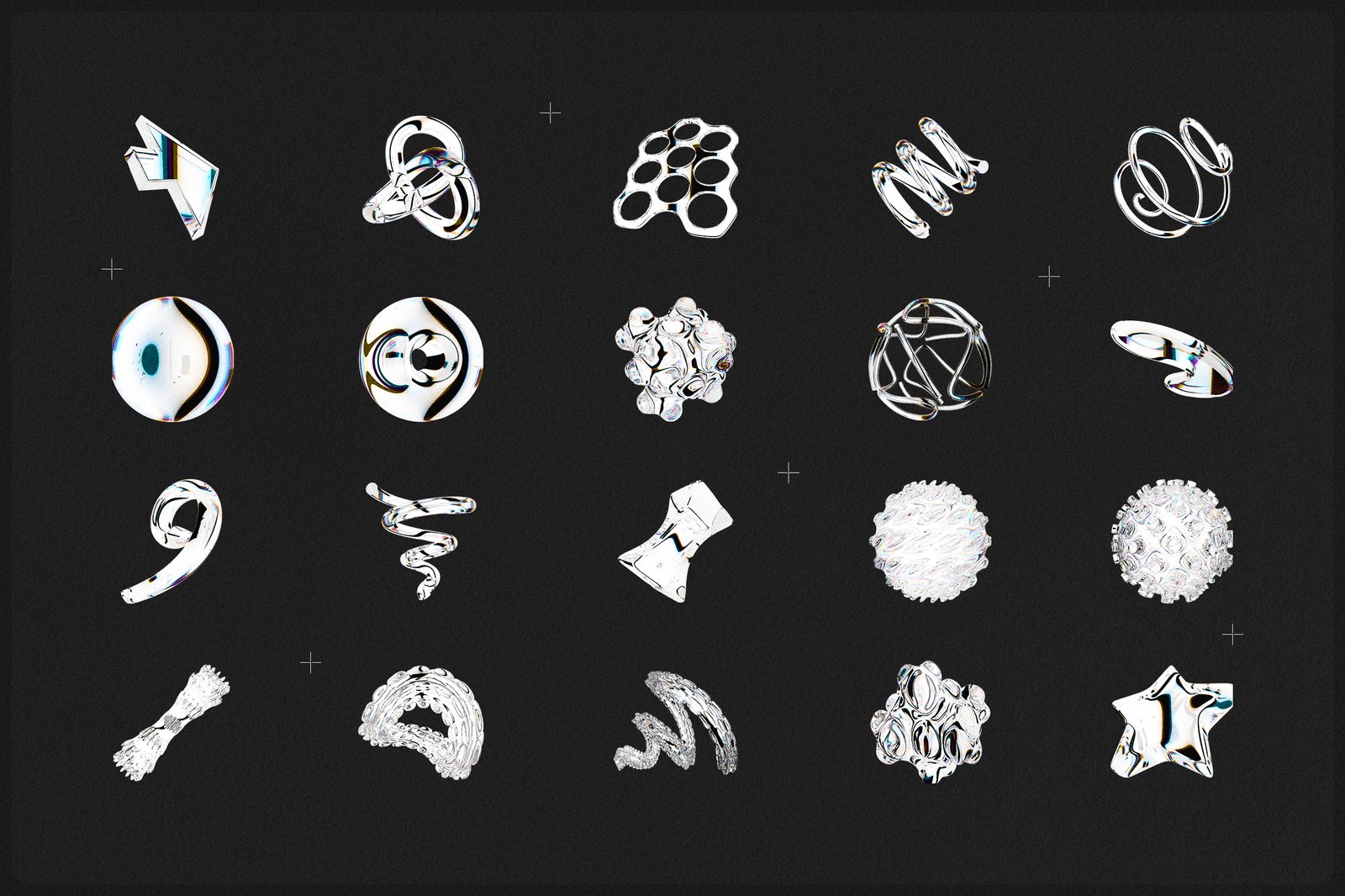 3D Dispersion Glass Shapes