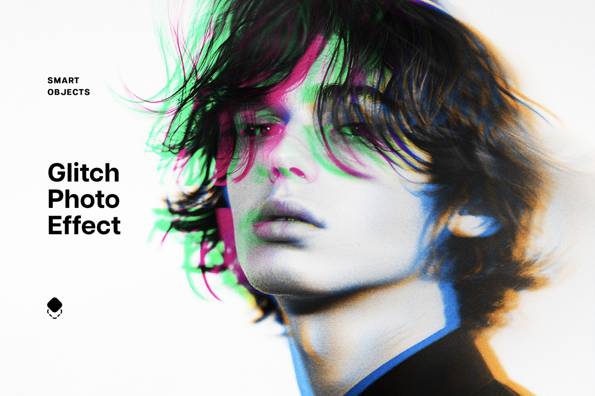 Glitch Distort Photo Effect