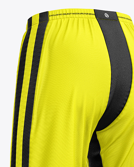 Shell Shorts Mockup - Back Half Side View