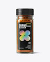 Square Glass Jar with Garam Masala Seasoning Mockup