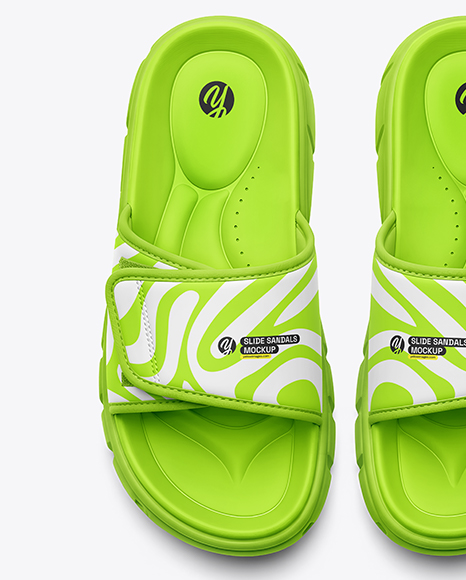 Pair of Velcro Slide Sandals Mockup