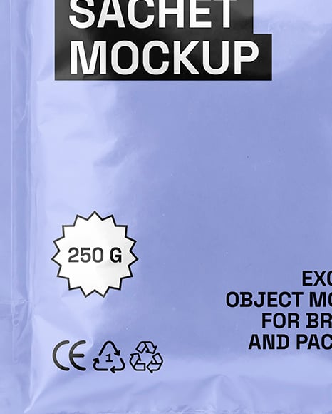 Sachet with Zip Lock Mockup