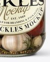 Glass Jar Filled Pickles and Pickled Tomatoes Mockup