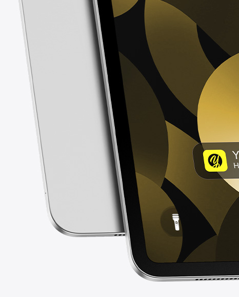 iPad Pro with Apple Pencil Mockup – Front & Back View