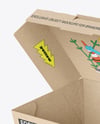 Opened Kraft Food Box Mockup