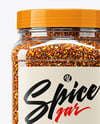 Plastic Jumbo Jar with Steak Seasoning Mockup