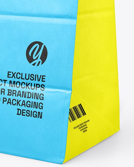 Matte Paper Bag with Handles Mockup