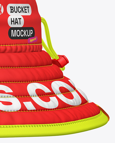 Twill Bucket Hat Mockup - Side View