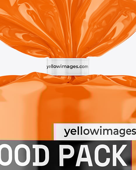 Transparent Package with Puffed Cakes Mockup