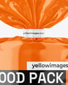 Transparent Package with Puffed Cakes Mockup